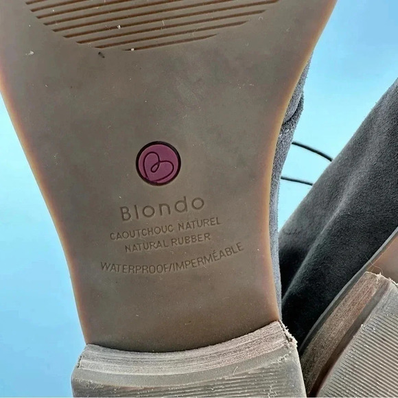 Blondo Rayann womens ankle boots size 9.5 brown suede waterproof lace up boots - Picture 7 of 14